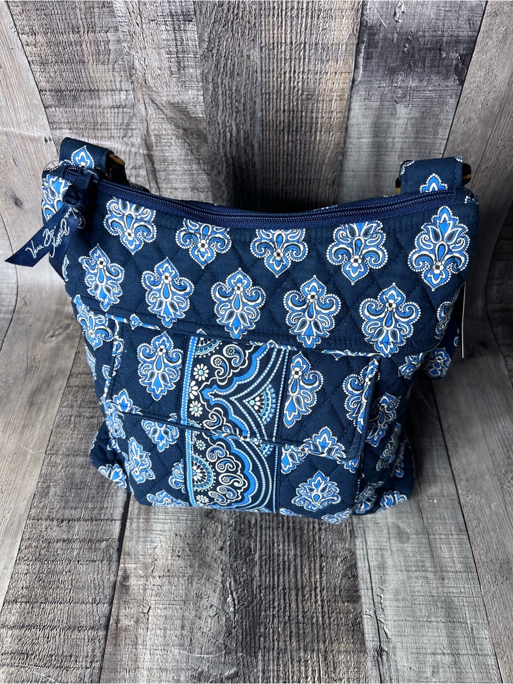 Vera Bradley Navy Blue Quilted Paisley Crossbody
